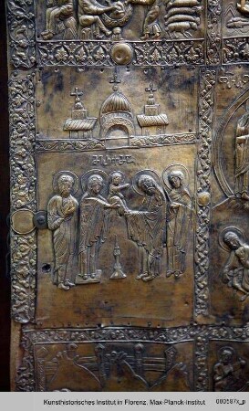 Hodegetria Acheiropoietos aus Atskhuri : Szenen aus dem Leben Christi und Mariens