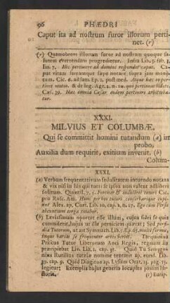 XXXI. Milvius Et Columbae.