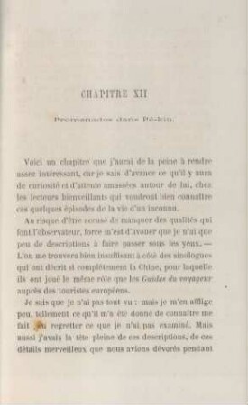 Chapitre XII. Promenades dans Pé-kin