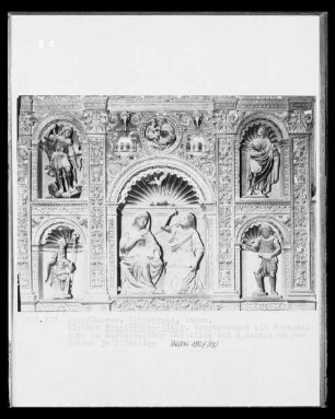 Altar der Verkündigung an Maria, Hauptgeschoss: Verkündigungsszene
