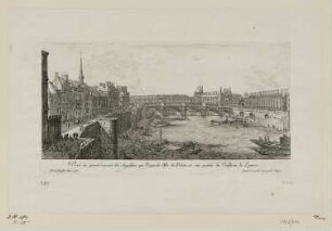 Veuë du grand Convent des Augustins qui regarde l’Isle du Palais, et une partie du Chasteau du Louvre, aus: „Livre de diverses perspectives et paisages faits sur le naturel“