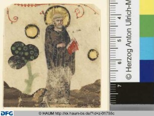 Miniatur-Fragment: Heiliger Mönch (Franziskus?)
