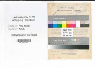 Entnazifizierung Gerhard Domgoergen , geb. 14.05.1911 (Beamter)