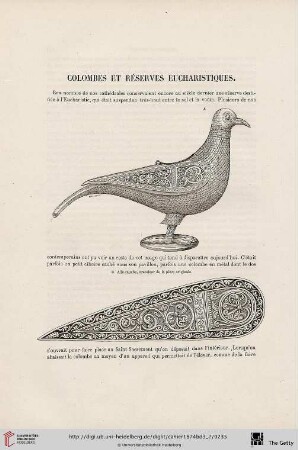 Colombes et réserves eucharistiques