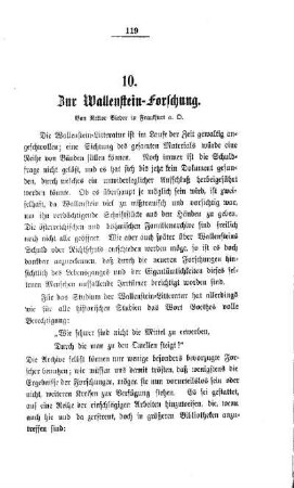 Zur Wallenstein-Forschung