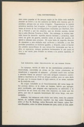 VI - Los romances, como prolongación de los poemas épicos