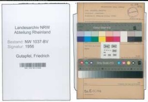 Entnazifizierung Friedrich Gutapfel , geb. 03.11.1905 (Buchbinder)