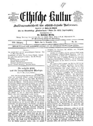Die religiöse Ethik und die evangelisch-soziale Theologie