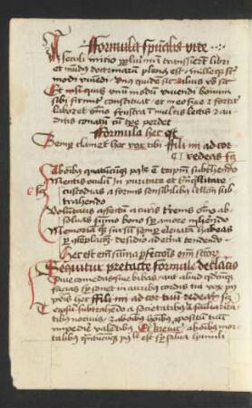 Formula spiritualis vitae