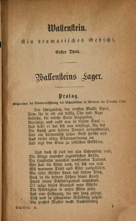Schillers sämmtliche Werke : in 12 Bänden, 4. Wallenstein