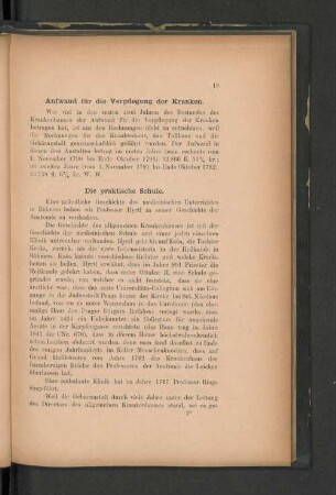 Aufwand für die Verpflegung der Kranken.