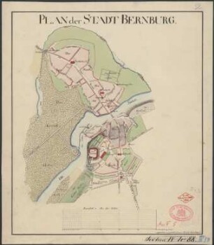Plan der Stadt Bernburg