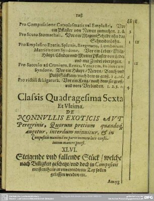 Classis Quadragesima Sexta Et Ultima. De Nonnullis Exoticis Aut Peregrinis