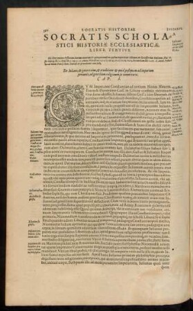 Socratis Scholastici Historiae Ecclesiasticae, Liber Tertius.
