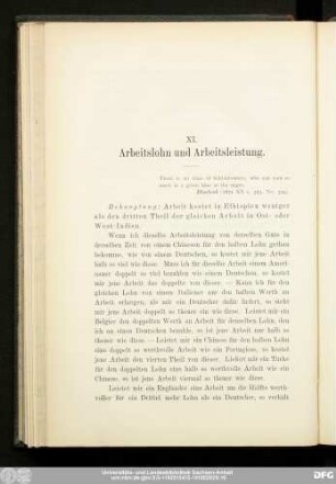 XI. Arbeitslohn und Arbeitsleistung.