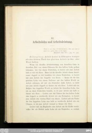 XI. Arbeitslohn und Arbeitsleistung.