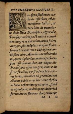 A2r-A3v, Typographus lectoris