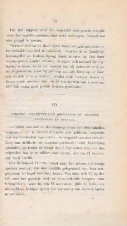 XIV. Verdere gebeurtenissen gedurende de maanden September en October