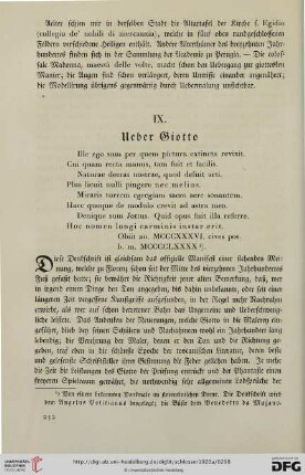 IX. Ueber Giotto