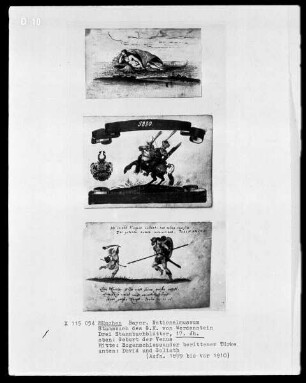 Drei Stammbuchblätter aus dem Stammbuch des G. H. von Werdenstein