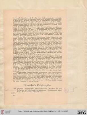 Orientalische Knüpfteppiche (Nr. 150-183)