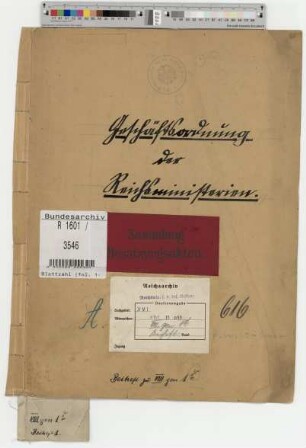 Geschäftsverordnung der Reichsministerien