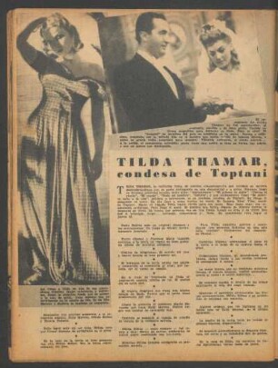 Tilda Thamar, condesa de Toptani