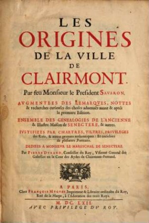 Les origines de la ville de Clairmont