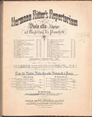 Vier russische Lieder von Glinka, Dargornischsky u. Balakirero : für Violine, Viola alta oder Violoncell u. Piano : op. 30, Heft 1
