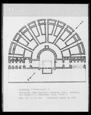 Grundriss des römischen Amphitheaters in Avenches