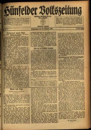 Ausgabe vom Donnerstag, den 26. Februar 1920.