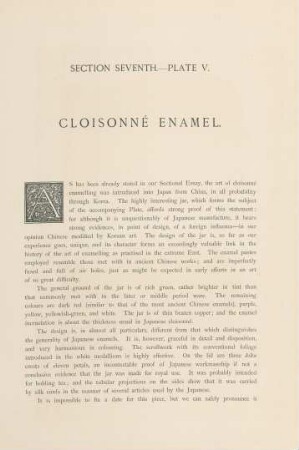 Plate V. Cloisonné enamel