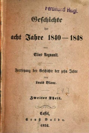 Geschichte der zehn Jahre 1830 - 1840, 7