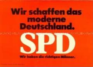 Flugschrift der SPD zur Bundestagswahl 1969 mit Informationen zur Verkehrspolitik