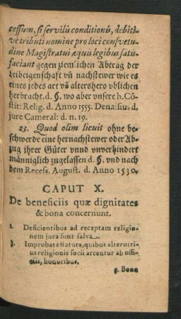 Caput X. De Beneficiis quae dignitates & bona concernunt.
