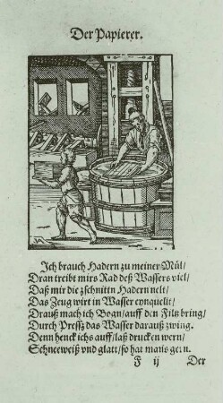 Der Papierer (mit Schrift) : Der Papierer, Amman 1568