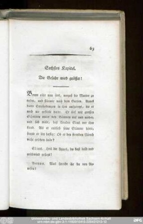 Sechstes Kapitel. Die Gefahr wird grösser!