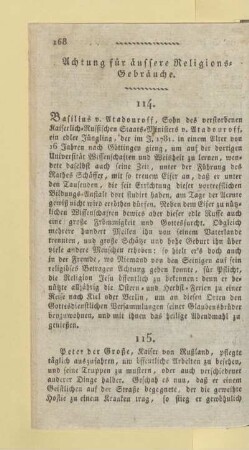 Achtung für äussere Religions-Gebräuche