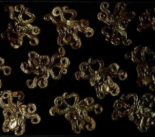 Athen. Archäologisches Nationalmuseum. Goldblättchen aus Schachtgrab IV von Mykene