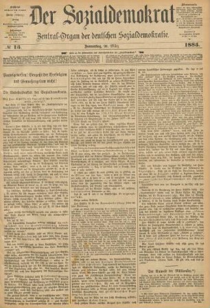 No 13. Donnerstag, 26. März 1885.
