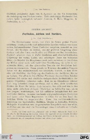 Zweiter Abschnitt: Peribolos, Atrium und Narthex