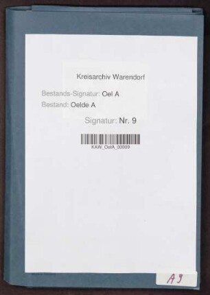 Belege zu den Oelder Stadtrechnungen