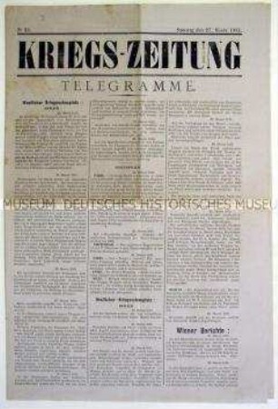 Nachrichtenblatt für die deutschen Truppen im besetzten Frankreich "Kriegs-Zeitung"