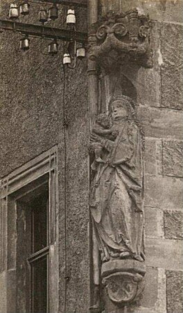 Dippoldiswalde. Rathaus. Marienfigur