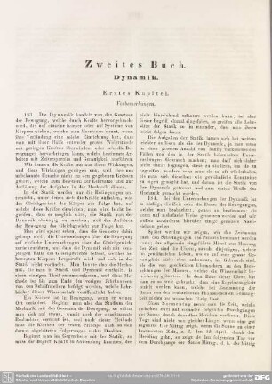 Zweites Buch. Dynamik
