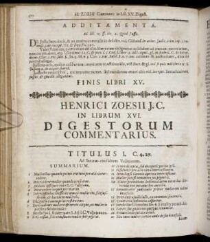 In Librum XV. Digestorum Commentarius. - In Librum XVII. Digestorum Commentarius.