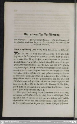 Die galvanische Versilberung