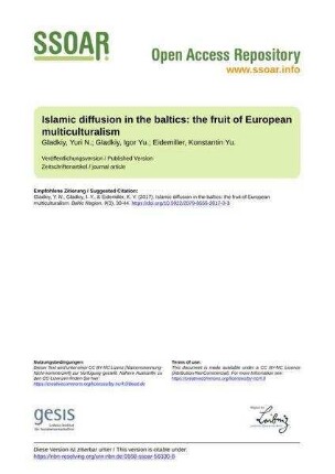 Islamic diffusion in the baltics: the fruit of European multiculturalism