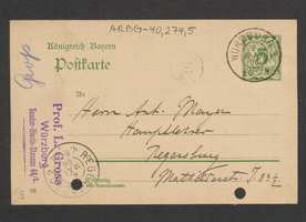 Brief von Ludwig Groß an Anton Mayer