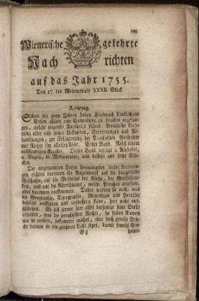 Den 17. des Weinmonats. XXXII. Stück.